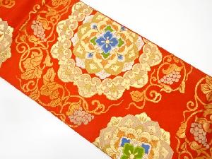 アンティーク　華紋に葡萄唐草模様織り出し袋帯（材料）